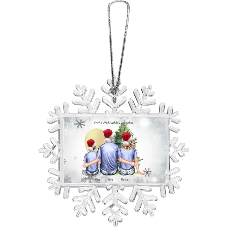 Durchsichtiges Schneeflocken Ornament / Schneeflocke Weihnachtsschmuck