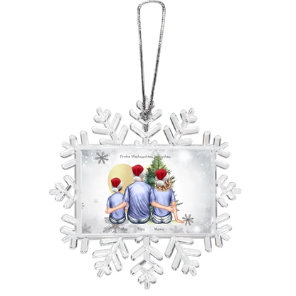 Durchsichtiges Schneeflocken Ornament / Schneeflocke Weihnachtsschmuck