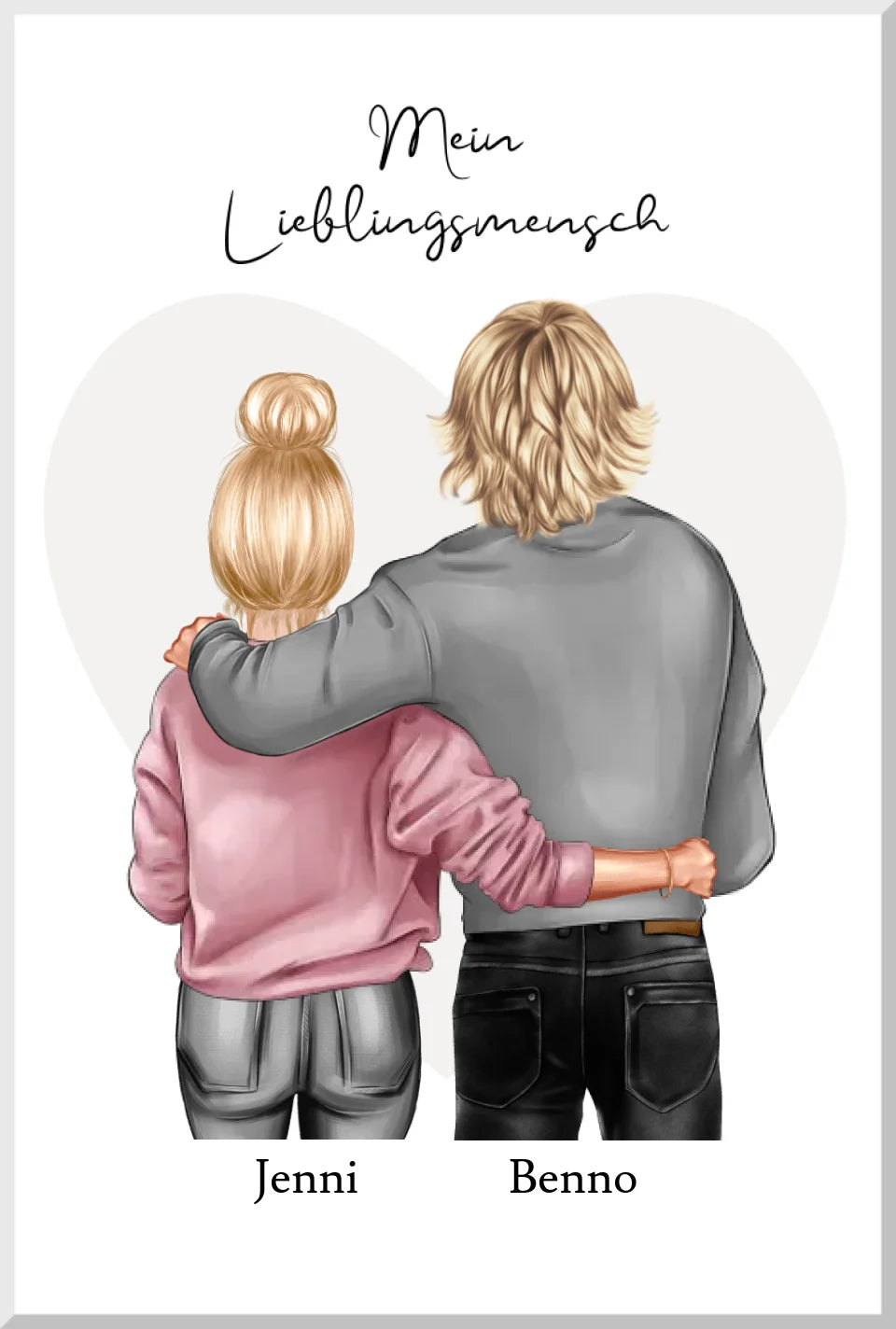 Lieblingsmensch Poster - personalisiertes Geschenk Partner - Partnerschaftsgeschenk Bild