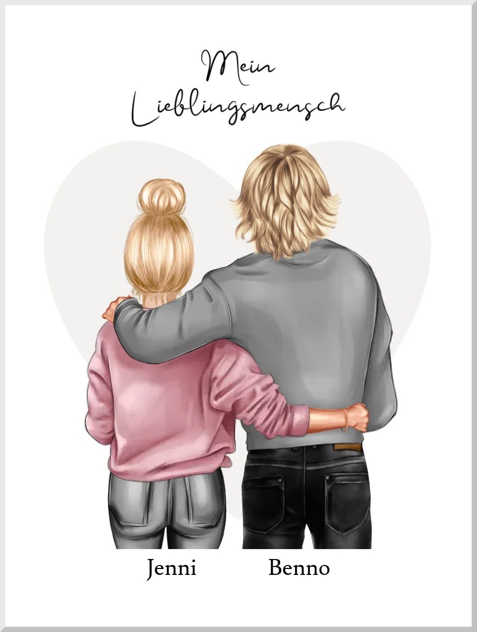 Lieblingsmensch Poster - personalisiertes Geschenk Partner - Partnerschaftsgeschenk Bild