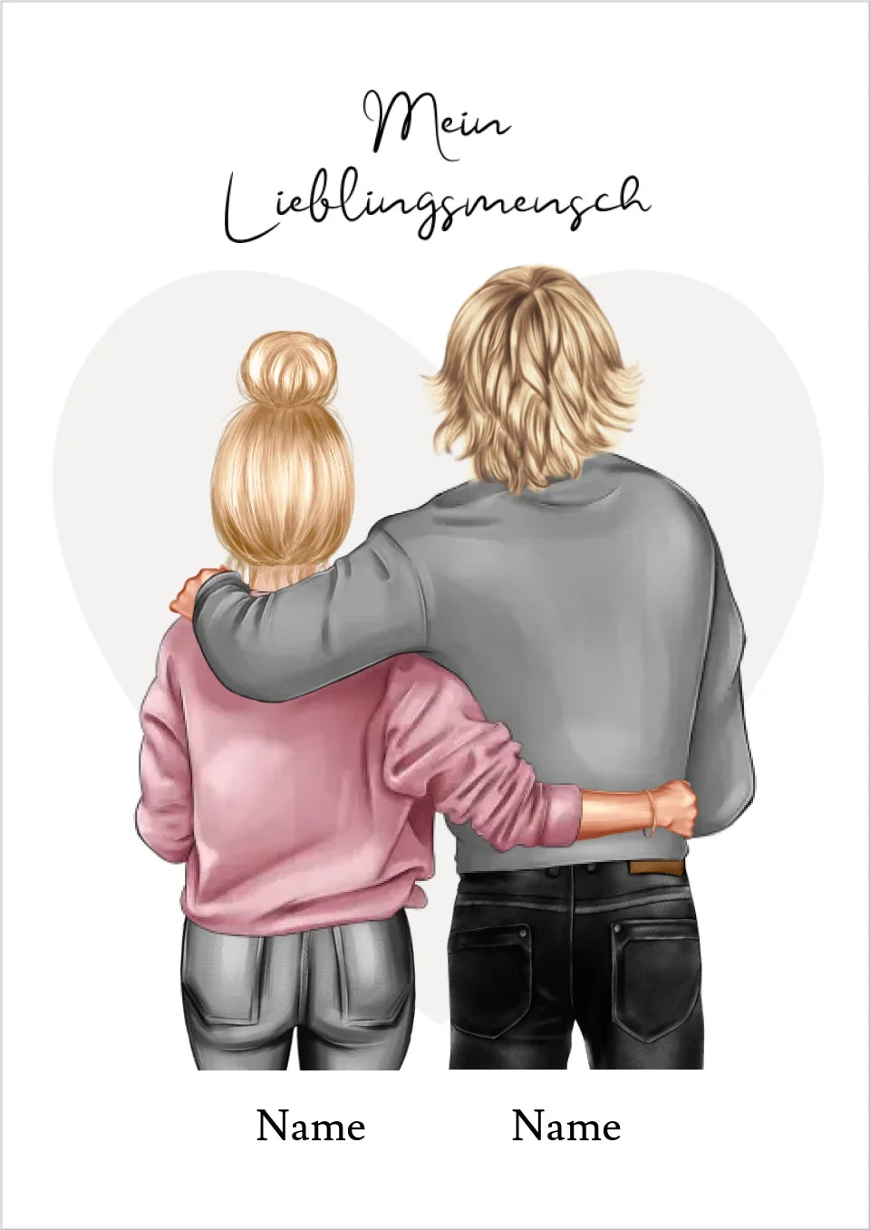 Lieblingsmensch Poster - personalisiertes Geschenk Partner - Partnerschaftsgeschenk Bild