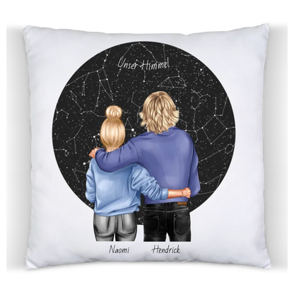 Personalisiertes Geschenk für Paar, Freund / Freundin / Partner Partner Deko Kissen Sternenkarte