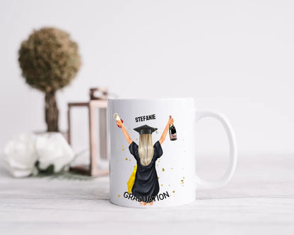 Personalisierte Tasse Schulabschluß Geschenk Bachelor, Master, Doktor, Promotion Abitur, Abi, Berufsausbildung