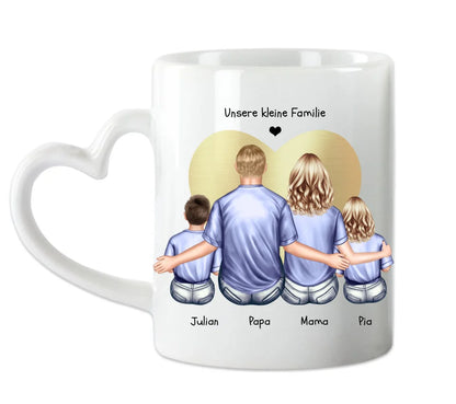 Tasse Geschenk Vatertag - Tasse Geschenk Muttertag Papa Geburtstagsgeschenk - Mama Geburtstagsgeschenk - Personalisiertes Geschenk Familie 2 Kinder