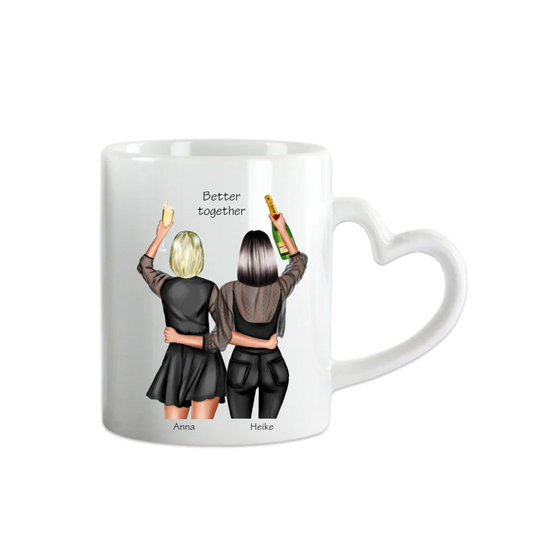 Personalisierte Tasse Geschenk beste Freundin | 2 Beste Freundinnen Geburtstagsgeschenk | Schwester |  Muttertag | Kollegin