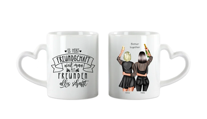 Personalisierte Tasse Geschenk beste Freundin | 2 Beste Freundinnen Geburtstagsgeschenk | Schwester |  Muttertag | Kollegin