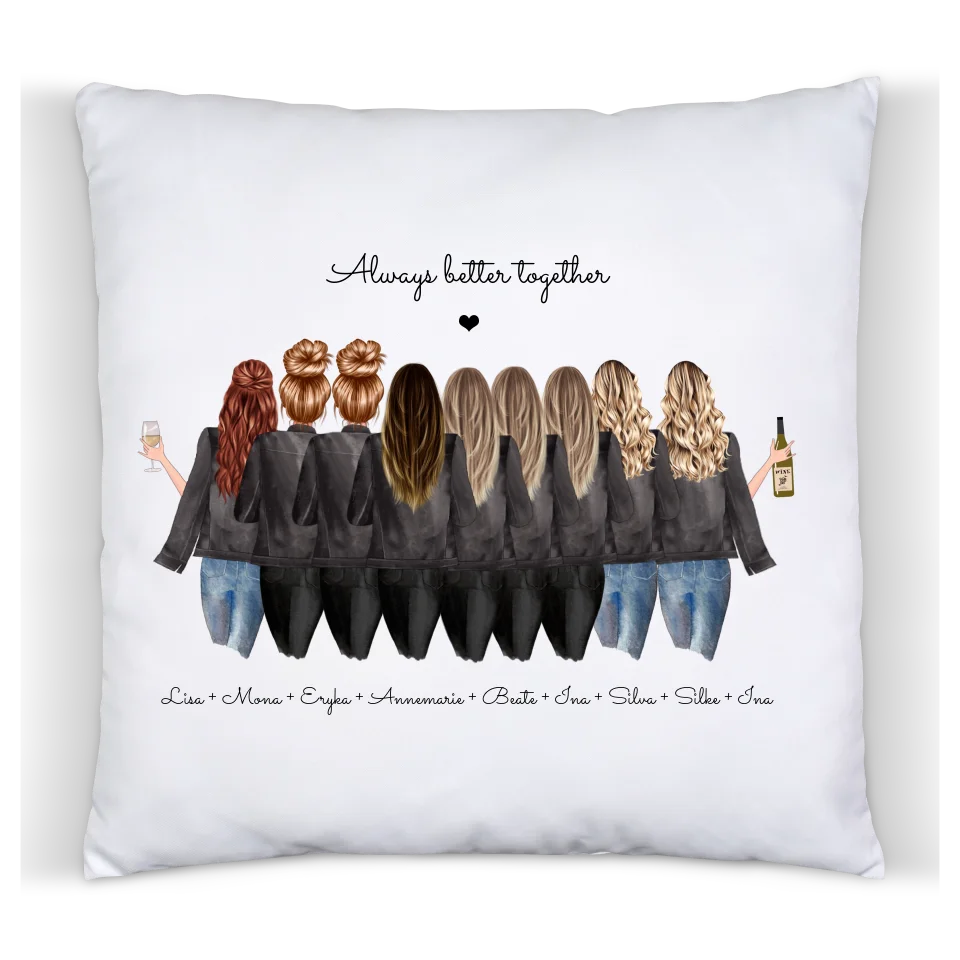 9  Freundinnen Bild Kissen Geburtstag Geschenk personalisiert |  Freundin Geschenk | Geburtstagsgeschenk, Weihnachtsgeschenk
