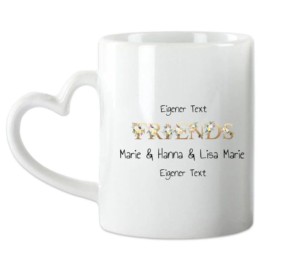 Personalisierte Tasse, 3 Beste Freundinnen Tasse, Personalisierter Kaffeebecher, Geschenkidee Freundin, Weihnachtsgeschenk Familie, Schwester, Freundin