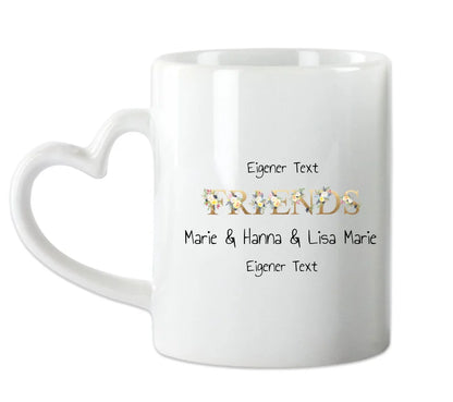 Personalisierte Tasse, 3 Beste Freundinnen Tasse, Personalisierter Kaffeebecher, Geschenkidee Freundin, Weihnachtsgeschenk Familie, Schwester, Freundin