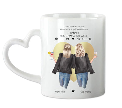 Danke! Beste Mama der Welt-Tasse-Becher-Kaffeebecher Muttertag Geschenk-Poster-Mutter & Tochter-Muttertagsgeschenk