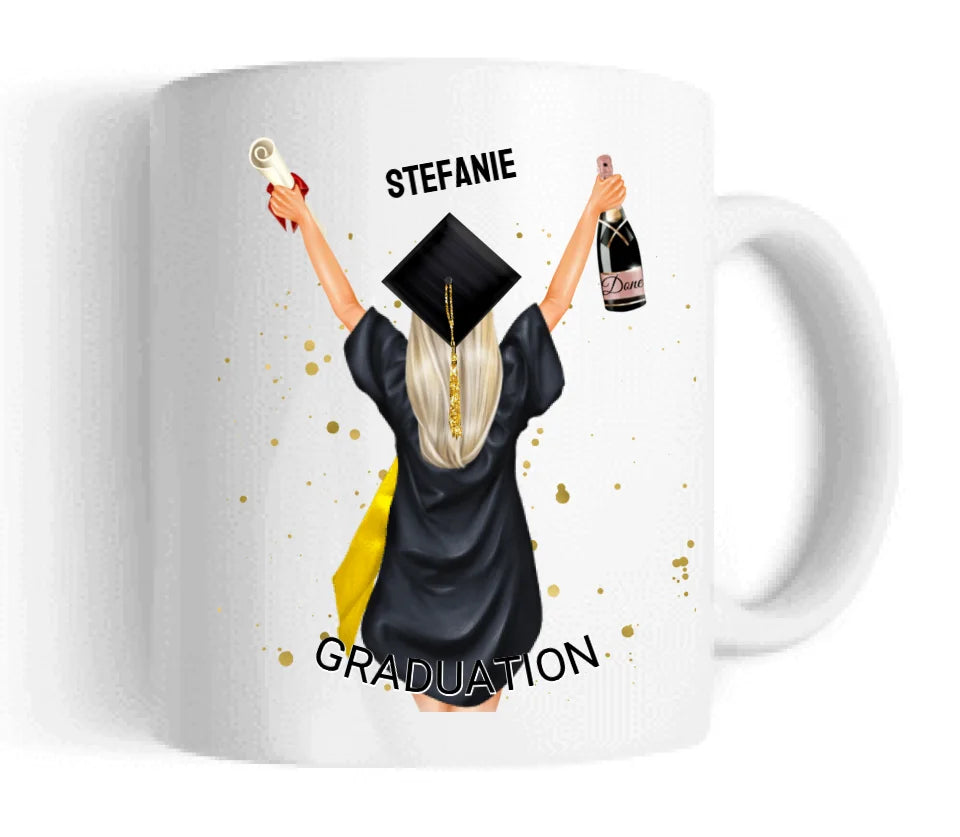 Personalisierte Tasse Schulabschluß, Geschenk Bachelor, Geschenk Master, Geschenk Doktor, Promotion Geschenk Tasse, Abitur, Abi, Ausbildung 2023