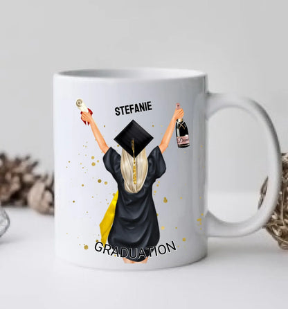 Personalisierte Tasse Schulabschluß, Geschenk Bachelor, Geschenk Master, Geschenk Doktor, Promotion Geschenk Tasse, Abitur, Abi, Ausbildung 2023