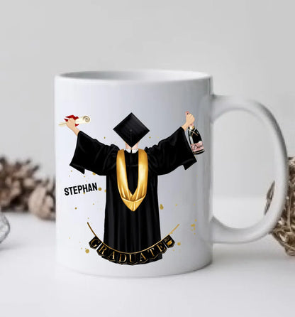 Personalisierte Tasse Schulabschluß Mann, Geschenk Bachelor, Geschenk Master, Geschenk Doktor, Promotion Geschenk Tasse, Abitur, Abi, Berufsausbildung