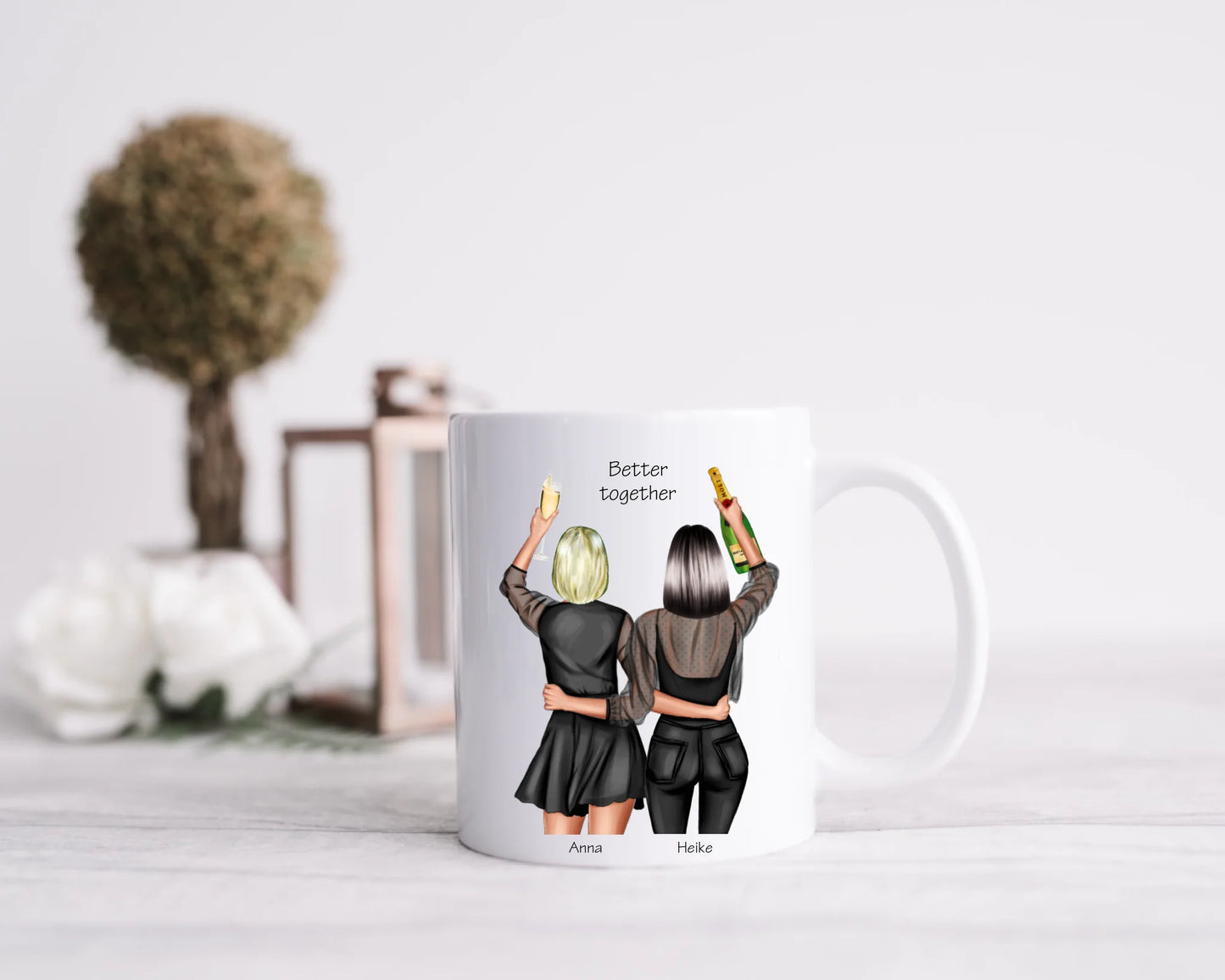 Personalisierte Tasse Geschenk beste Freundin - 2 Beste Freundinnen Geburtstagsgeschenk