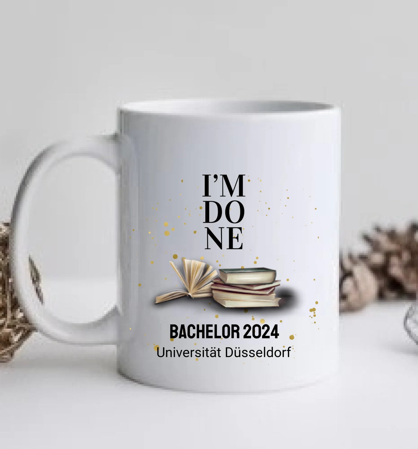 Personalisierte Tasse Schulabschluß, Geschenk Bachelor, Geschenk Master, Geschenk Doktor, Promotion Geschenk Tasse, Abitur, Abi, Berufsausbildung 2024