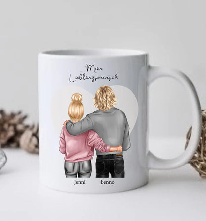 Personalisierte Tasse, Valentinstag Geschenk, Lieblingsmensch Partnerschaft Geschenk Tasse, Geschenk Freund, Freundin, Partner