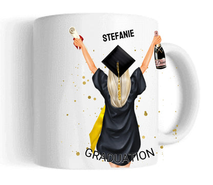 Personalisierte Tasse Schulabschluß, Geschenk 2023 Bachelor, Master, Doktor, Promotion Abitur, Abi, Ausbildung