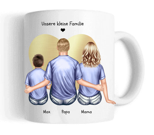 Geschenk Papa, Geschenk Mama - Personalisierte Tasse Vatertag - Muttertag - Geburtstagsgeschenk - Weihnachtsgeschenk Familie mit Kind