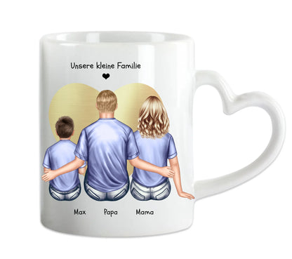 Geschenk Papa, Geschenk Mama - Personalisierte Tasse Vatertag - Muttertag - Geburtstagsgeschenk - Weihnachtsgeschenk Familie mit Kind