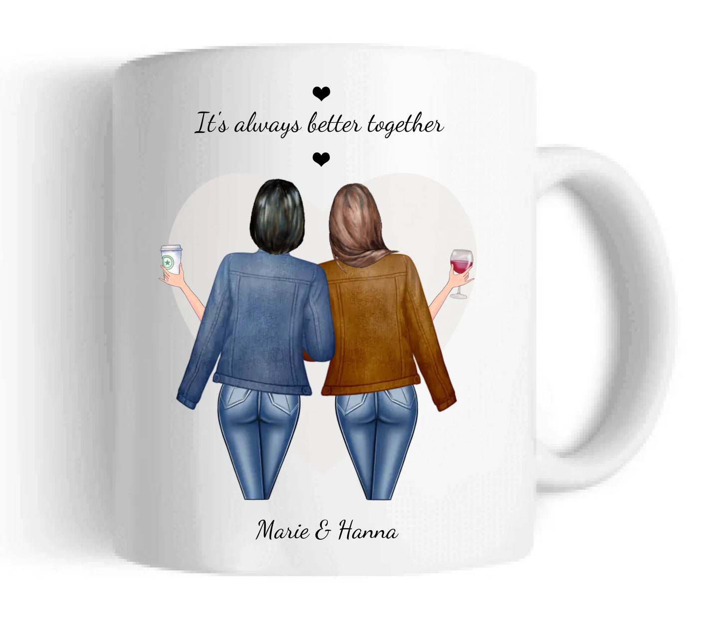 Beste Freundin Tasse personalisiert, Geburtstagsgeschenk Freundin, Familie, Schwester, Kollegin