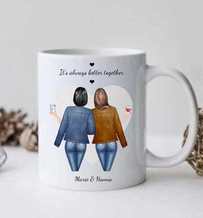 Beste Freundin Tasse personalisiert, Geburtstagsgeschenk Freundin, Familie, Schwester, Kollegin