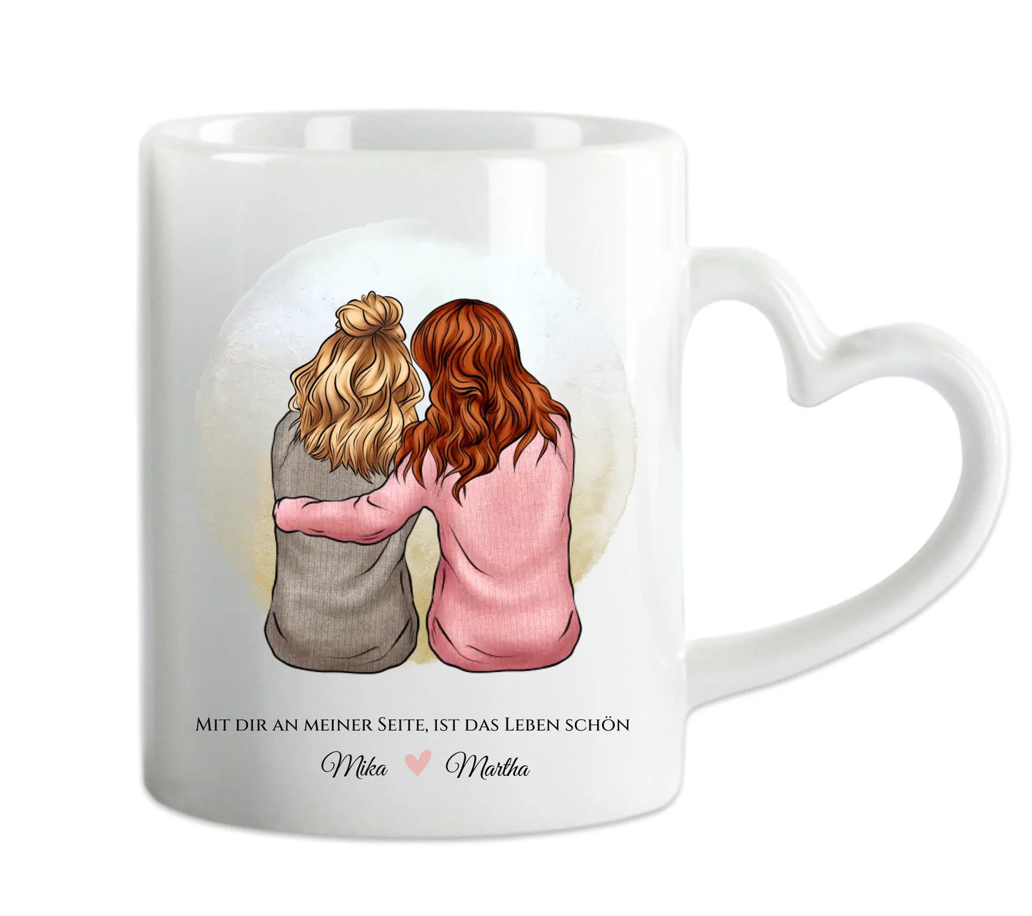 Personalisierte Tasse Geschenk für Freundin / 2 Freundinnen - Becher für Mädchen - Geburtstag Geschenk Frau