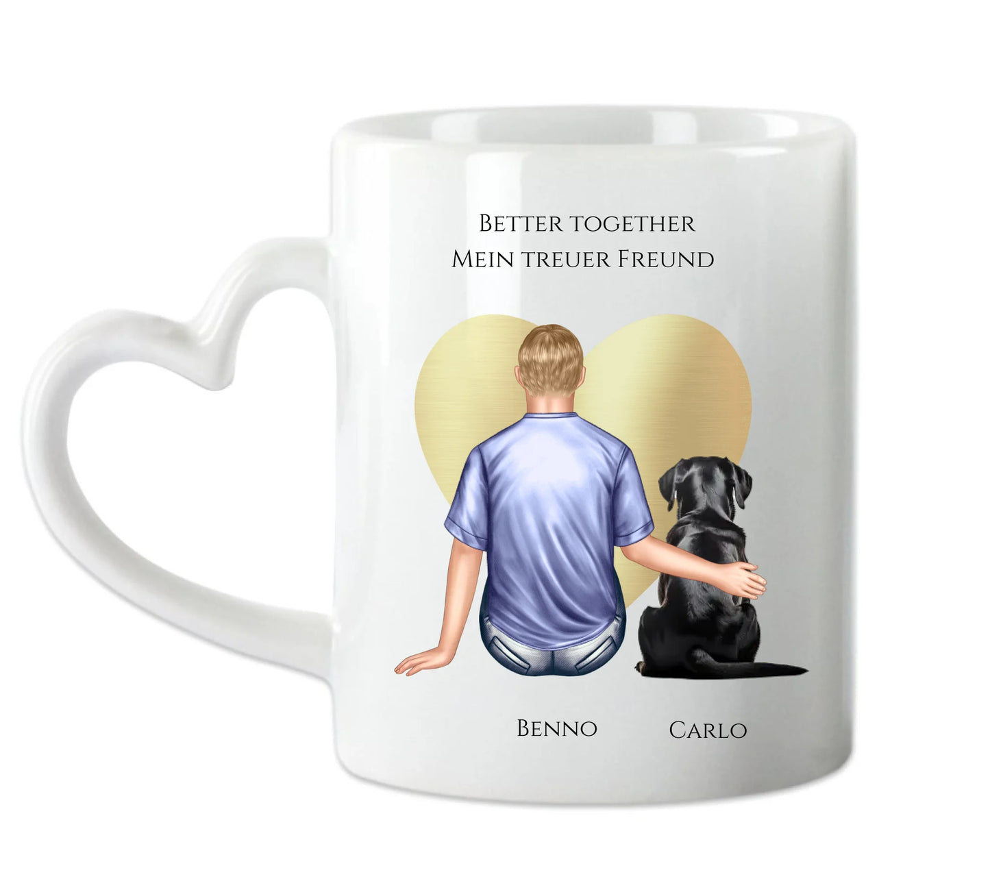 Geschenk Mädchen / Frau mit Hund Tasse personalisiert - Geburtstagsgeschenk Geschenk Hundebesitzerin Weihnachtsgeschenk