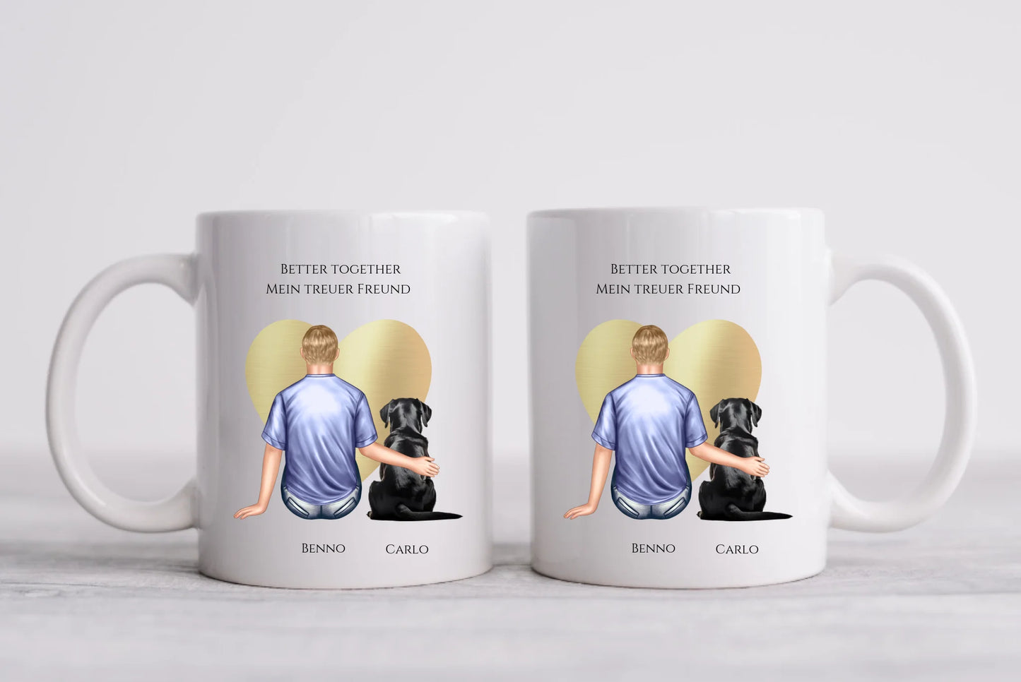 Geschenk Mädchen / Frau mit Hund Tasse personalisiert - Geburtstagsgeschenk Geschenk Hundebesitzerin Weihnachtsgeschenk