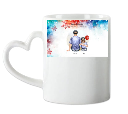 Geschenk Patenonkel mit Patenkind Mädchen Tasse pesonalisiert, Weihnachtsgeschenk Geburtstagsgeschenk