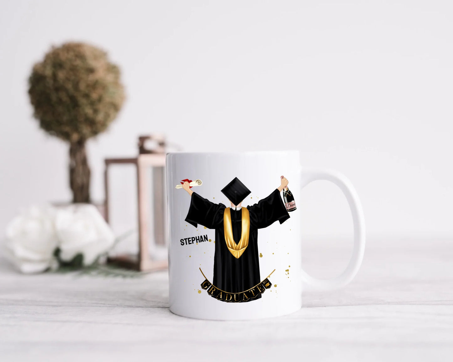 Personalisierte Tasse Geschenk Schulabschluß Mann, Bachelor, Master, Doktor, PromotionAbitur, Abi, Berufsausbildung