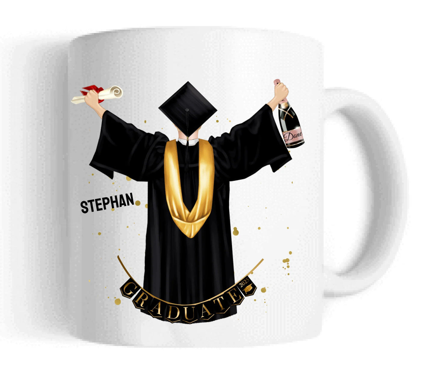 Personalisierte Tasse Geschenk Schulabschluß Mann, Bachelor, Master, Doktor, PromotionAbitur, Abi, Berufsausbildung