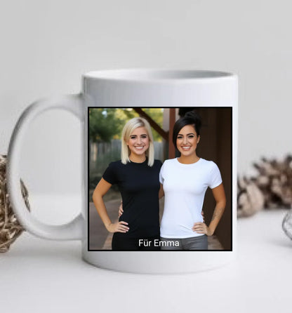 Personalisierte Fototasse mit eigenem Bild als Geburtstagsgeschenk - Weihnachtsgeschenk für Mama, Papa, Oma, Opa, beste Freunde