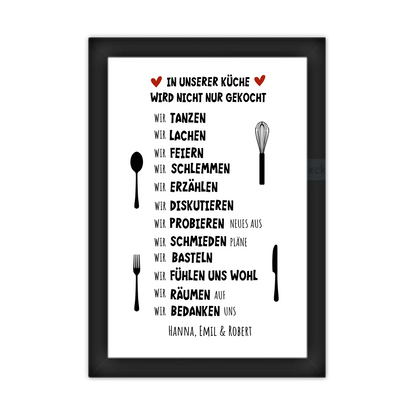"In unserer Küche" Küchenposter | Zeitraum-Kunstdruck