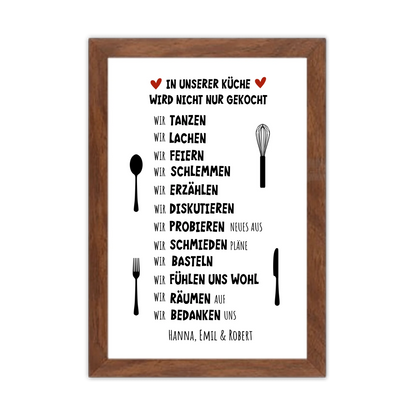 "In unserer Küche" Küchenposter | Zeitraum-Kunstdruck