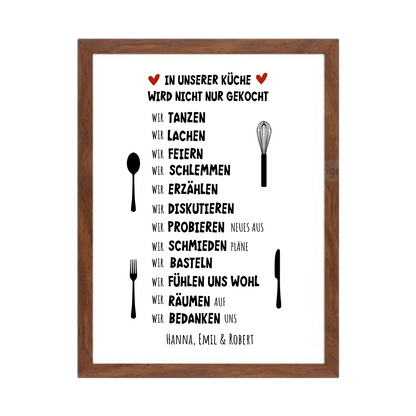 "In unserer Küche" Küchenposter | Zeitraum-Kunstdruck
