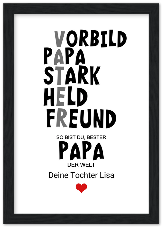 Personalisiertes Geschenk "Definition Vater" |  Geburtstagsgeschenk Vatertagsgeschenk - Zeitraum-Kunstdrucke
