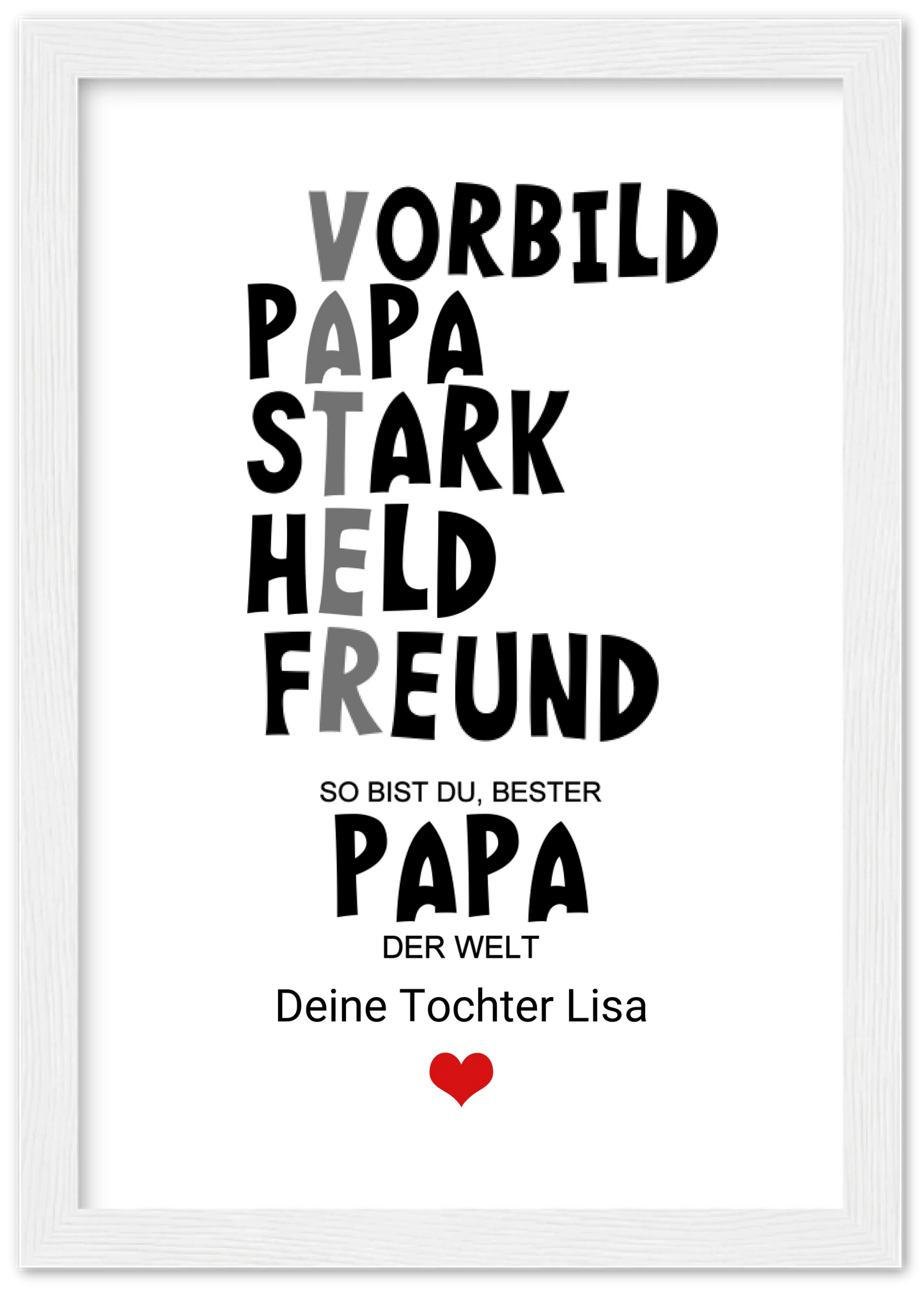 Personalisiertes Geschenk "Definition Vater" |  Bild Geburtstagsgeschenk Vatertagsgeschenk - Zeitraum-Kunstdrucke