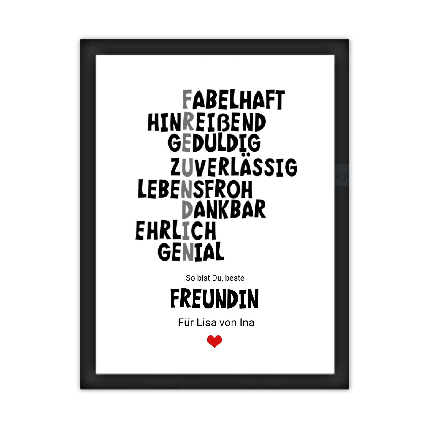 "Beste Freundin" Definition Poster | Zeitraum-Kunstdruck
