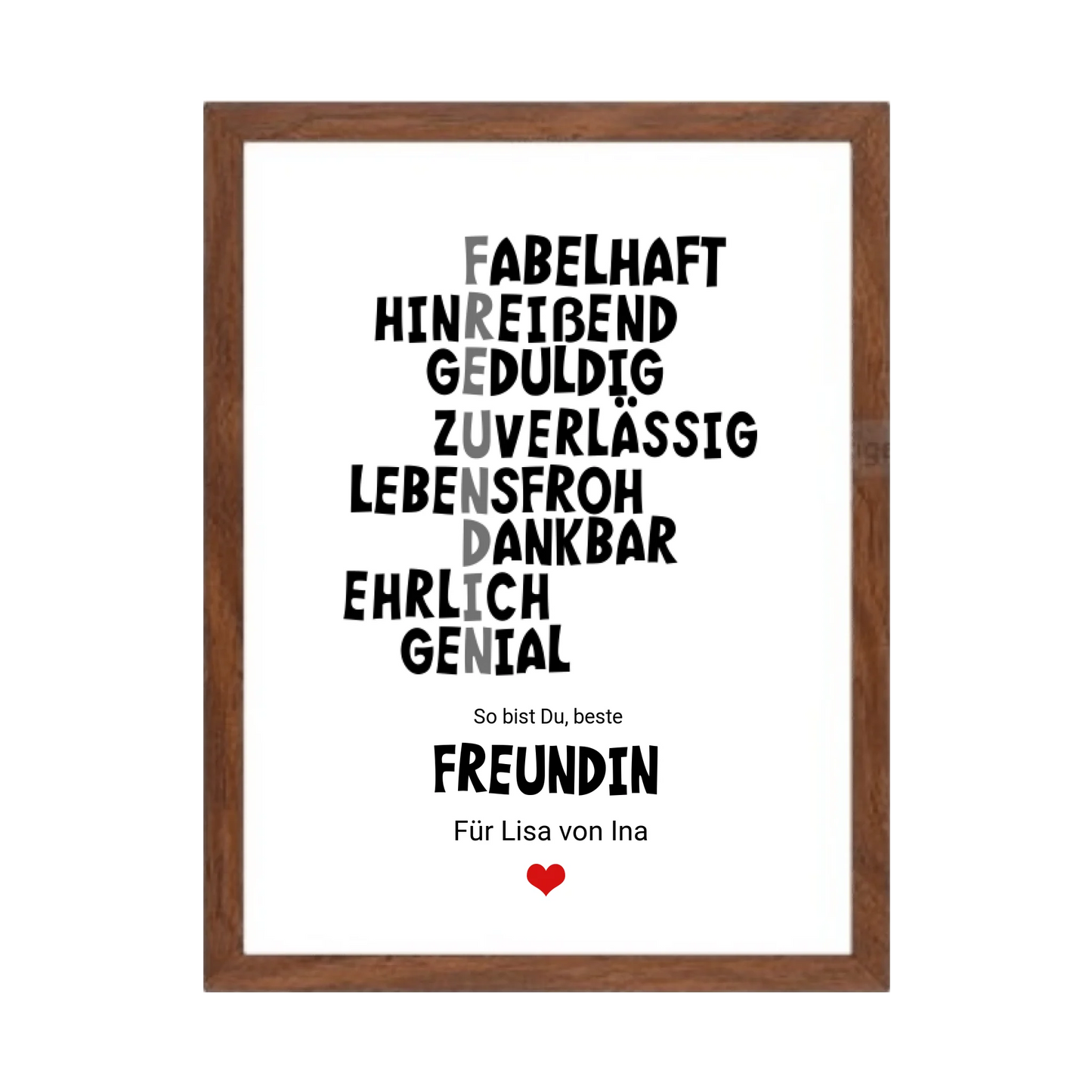 "Beste Freundin" Definition Poster | Zeitraum-Kunstdruck
