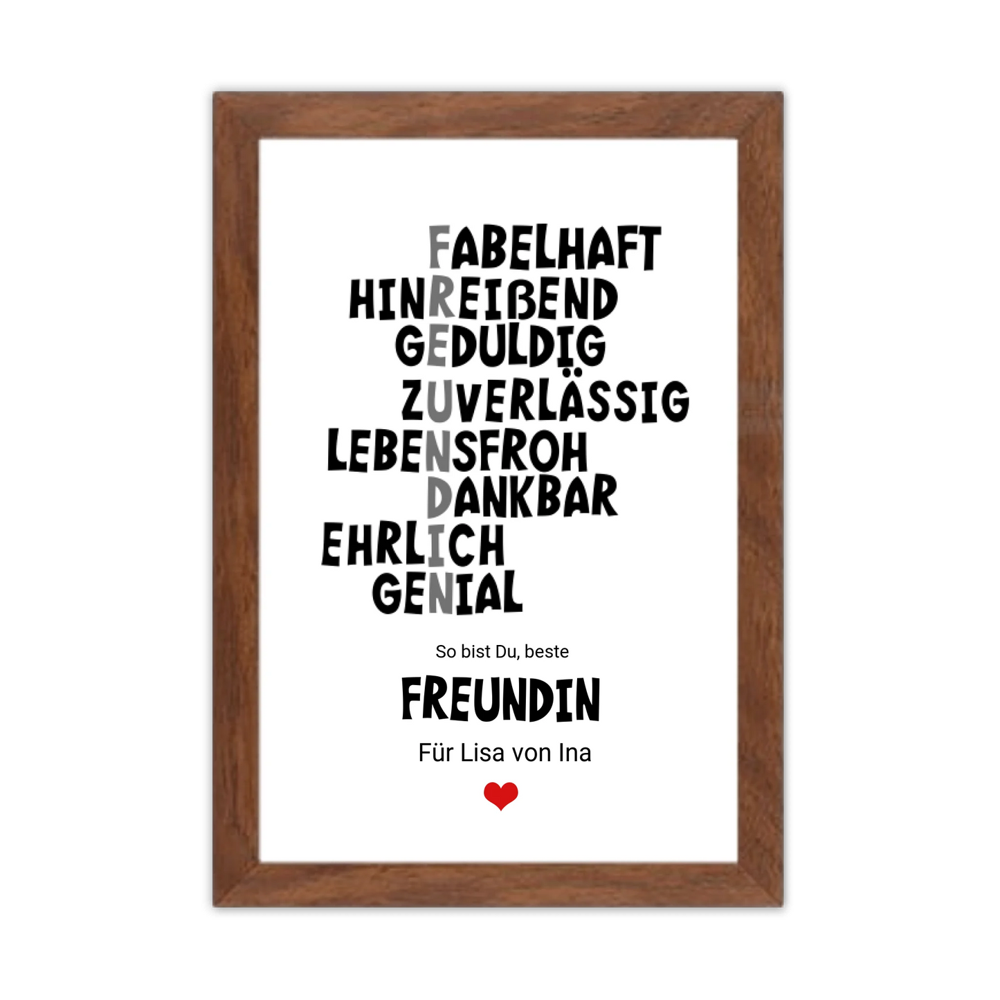 "Beste Freundin" Definition Poster | Zeitraum-Kunstdruck