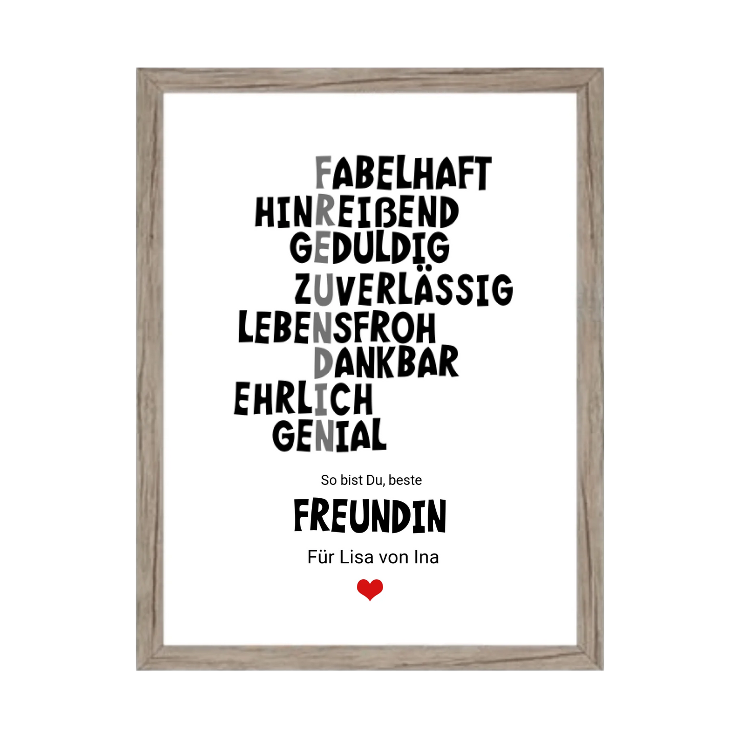"Beste Freundin" Definition Poster | Zeitraum-Kunstdruck