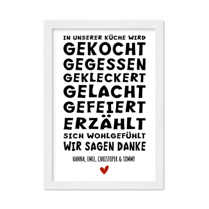 "In unserer Küche" Küchenposter Sprücheposter | Zeitraum-Kunstdruck 2