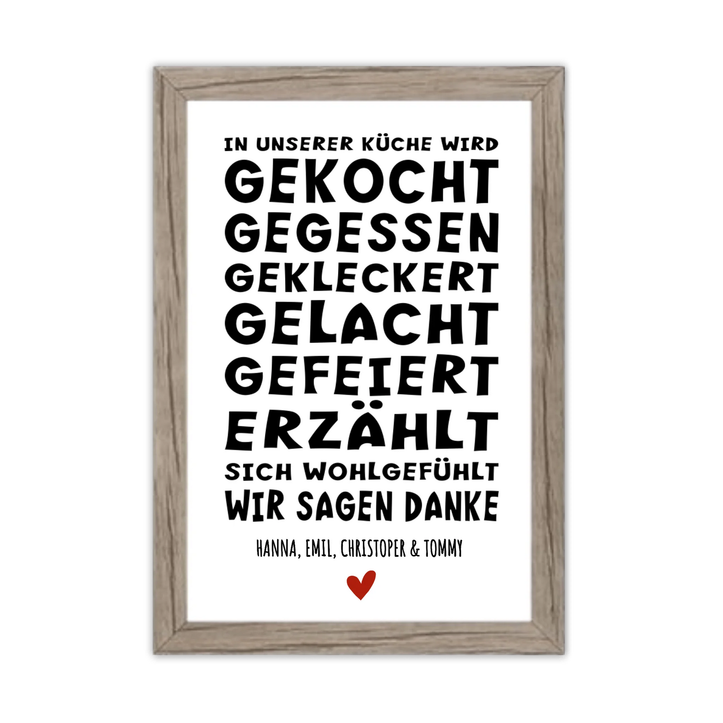 "In unserer Küche" Küchenposter Sprücheposter | Zeitraum-Kunstdruck 2