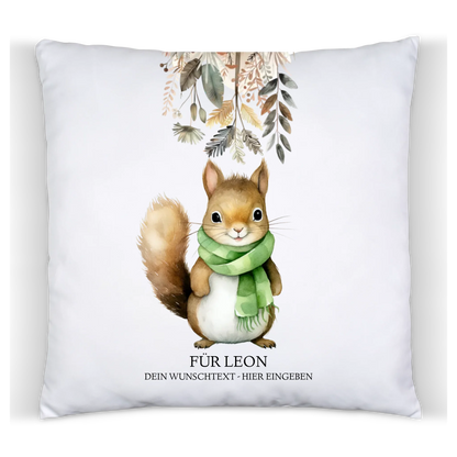 Personalisiertes Kinderdecke Eichhörnchen mit Namen - Kuscheldecke