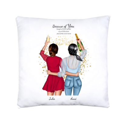 Personalisierte Bettwäsche für Pärchen, beste Freundinnen - Beste Freunde Geschenk als Geburtstagsgeschenk & Weihnachtsgeschenk