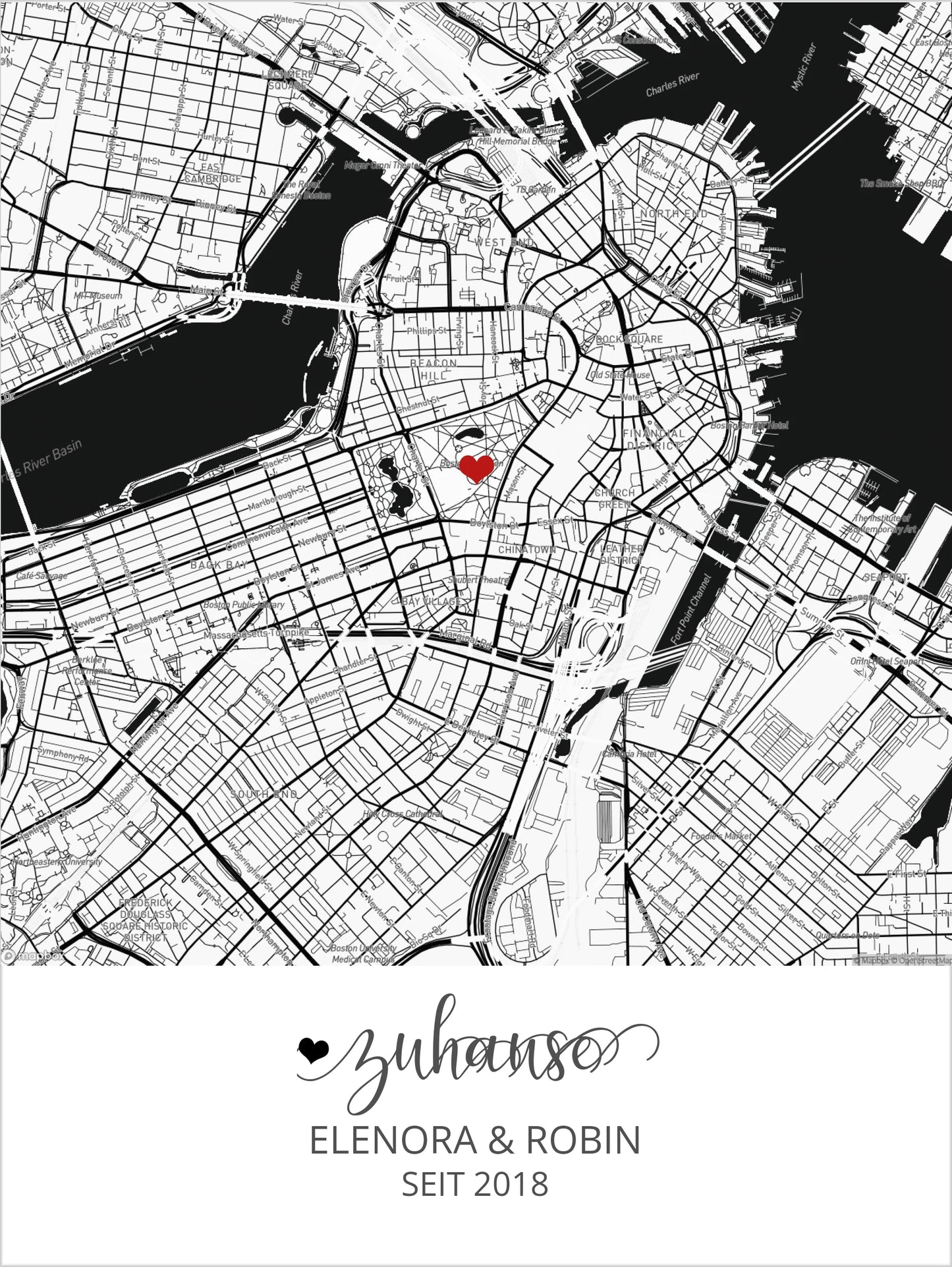 Personalisiertes Koordinaten Bild Zuhause | Stadtkarte Poster Einzugsgeschenk Wohnung Haus