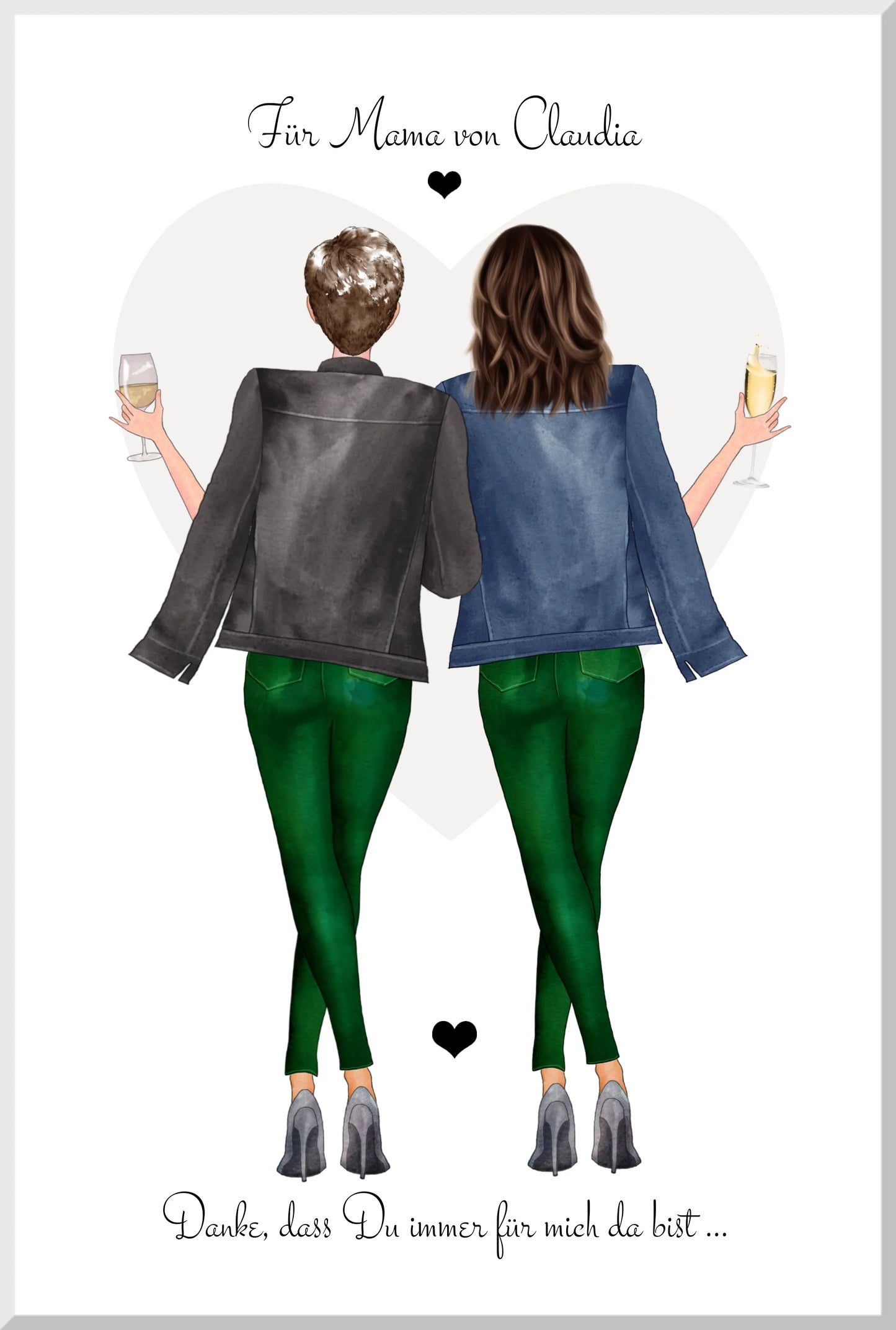 Muttertag Geschenk personalisiertes Poster - Beste Mutter Geburtstag Bild Muttertagsgeschenk Idee - Mutter Tochter Bild - Beste Mama der Welt