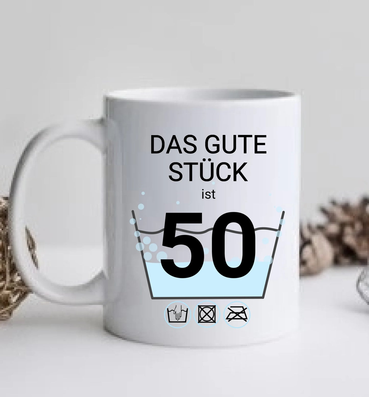 50. Geburtstag Geschenk personalisiert | Schonend Behandeln | Das gute Stück ist 50 Jahre | Tasse Geschenk Frau Mann Geburtstagsgeschenk