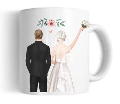 Just Married - Hochzeitsgeschenk - Personalisierte Hochzeitstasse Geschenk - Geschenkidee Brautpaar - Kaffeebecher
