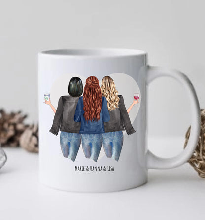 Beste Freundin Tasse personalisiert - Geschenk Schwester, Mama, Kollegin Geburtstag